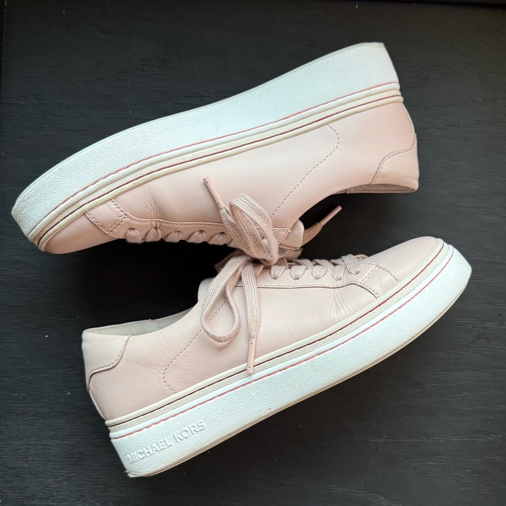 Michael Kors Pale Pink Leather Sneakers